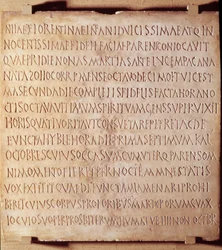 Catania inscriptions describing the method of administration of baptisms and funerary rites, beginning of the 4th century