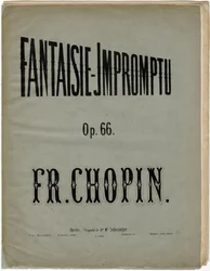 Cover page of the German edition of the Fantaisie-Impromptu, Op. 66