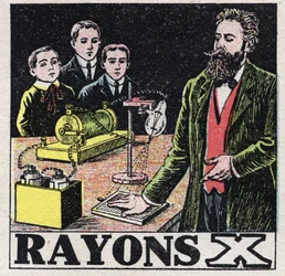 Ether (Material): X-rays Discovered by the German Physicist Wilhelm Conrad Roentgen (1845-1923). Anonymous Illustration from 1925. Private Collection