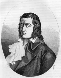 French Revolution: Portrait of Francois Babeuf dit Gracchus, French Revolutionary - Engraving of 1863 in Le Livre Rouge - Histoire De L