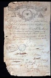 French Revolution: attestation of citizenship from Guiot de Saint-Florent, a revolutionary and representative of the people, by the Revolutionary Committee of Lille dated 16 years II