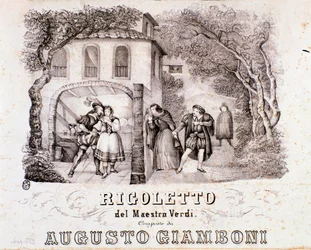 Frontispiece of Musical Score of Rigoletto Opera by Giuseppe Verdi