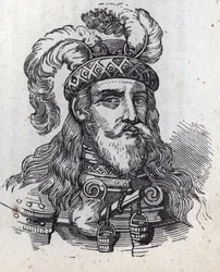 Portrait of Galeazzo II Visconti - engraving