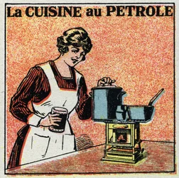 Home Heating: The Kitchen with Oil. Anonymous Illustration from 1925. Private Collection
