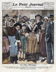 Huelgoat feasts in traditional Breton costume on the occasion of an initiative in favor of the revival of regional customs. Illustration taken from 