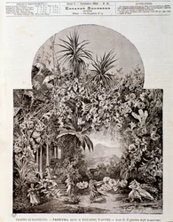 Illustration for the opera Parsifal by Wagner, represented in 1882 at the theatre of Bayreuth