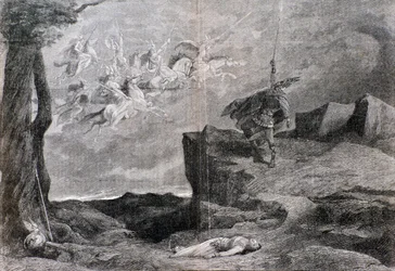 Illustration for the Opera The Walkyrie in The Ring of the Nibelung by Wagner