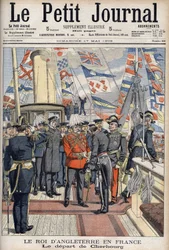 King Edward VII Left Cherbourg After a Trip to France (Le Petit Journal, May 1903)