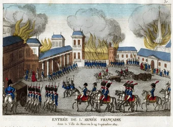 The Grande Armee enters the city of Moscow