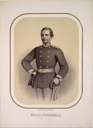 Milan I (1854-1901), King of Serbia - Anonymous - c. 1869 - Lithograph - Private Collection