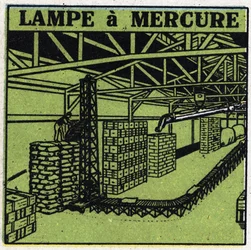 New gas properties: mercury lamp. Anonymous illustration of 1925. Private collection.