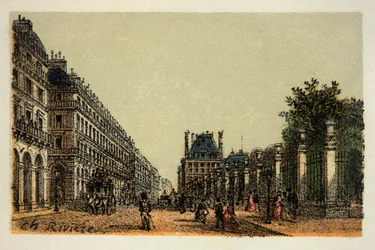 Paris 1874: La rue de Rivoli - private collection
