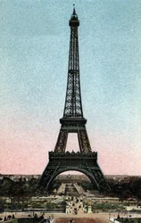 Paris: view of the Eiffel Tower built between 1887 and 1889 by Gustave Eiffel (1832-1923)