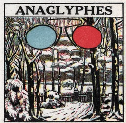 Photography: an anaglyph is an image printed to be seen in relief with two-tone glasses. Anonymous illustration from 1925. Private collection.