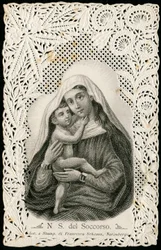 Pious image: Our lady of good help, with Jesus