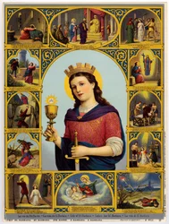 Pious image: life of Saint Barbara