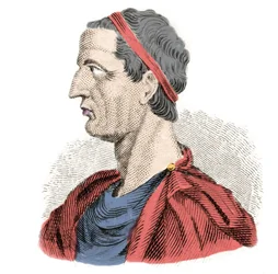 Portrait of Ancus Marcius (Anco Marzio), the fourth of the seven legendary kings of ancient Rome. He reigned from -641 to -616. Engraving of the 19th century. Milanese