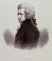 Portrait of Austrian composer Wolfgang Amadeus Mozart (1756-1791)