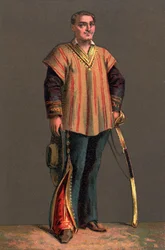 Portrait of BENITO PABLO JUAREZ (1806-1872) Mexican statesman and revolutionary. Chromolithography Private collection