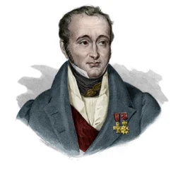 Portrait of Baron Guillaume Dupuytren (1777-1835) surgeon Francais in Portraits et histoire des hommes utile: hommes et femmes de tous pays et de tous conditions, qui acquis des droits à la recognition des hommes published and propagated by the Societe M