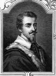 Portrait of Camillo Procaccini (1551 - 1629) Italian Painter. Engraving of 1859 in 