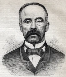 Portrait of Charles Moore (1820-1905), British botanist of Scottish origin. Engraving in 