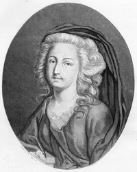 Portrait of Elisabeth Philippine Marie Helene of France called Madame Elisabeth (1764-1794), sister of Louis XVI - Engraving from 1863 in 