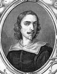 Portrait of Francesco Albani, Italian painter. 1859 engraving in 