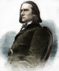 Portrait of Franz Liszt, Hungarian pianist and composer (1811-1886)