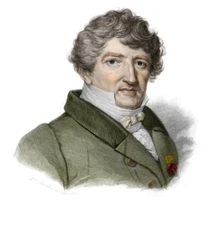 Portrait of Georges Cuvier (1764-1832), French Paleontologist in Portraits et Histoire des Hommes Utile: Hommes et Femmes de Tous Pays et de Tous Conditions, Qui Ont Acquis des Droits à la Reconaissance des Hommes