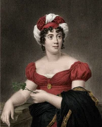 Portrait of Germaine Necker, Baroness of Stael Holstein called Madame de Stael (1766-1817)