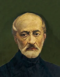 Portrait of Giuseppe Mazzini (1805-1872), Italian politician and nationalist. Anonymous painting