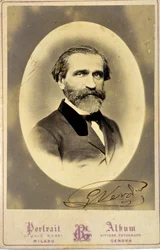 Portrait of Giuseppe Verdi (1813-1901), Italian composer. circa 1850