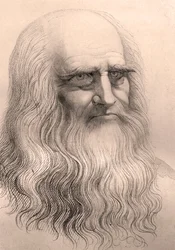Portrait of Leonardo Da Vinci from his self-portrait