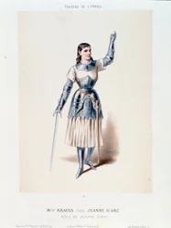 Portrait of Miss Krauss, in the opera Joan of Arc at the Bucher by Honegger