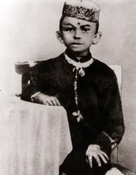 Portrait of Mohandas Karamchand Gandhi (1869-1948) as a child - Photography around 1875