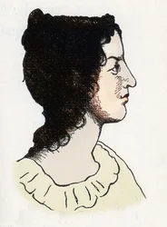Portrait of the British writer Emily Bronte