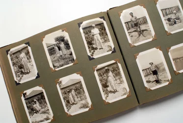 Still life of a photo album around 1925