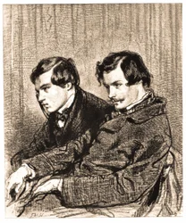The Goncourt Brothers. Drawing, private collection