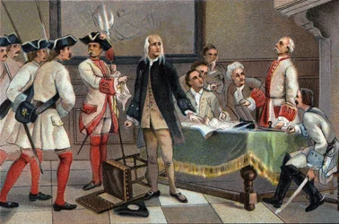 The arrest of Francois Anneessens in 1719 for instigating the Brussels riot in 1717