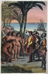 The Arrival of the Explorer Christopher Columbus in America