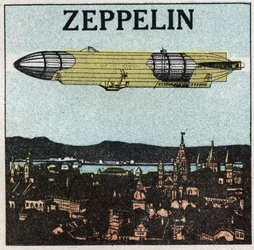 The balloons: zeppelin. Anonymous illustration of 1925.