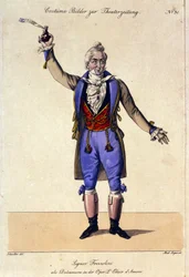 The bass Giuseppe Frezzolini interpreting Doctor Dulcamara in the opera L