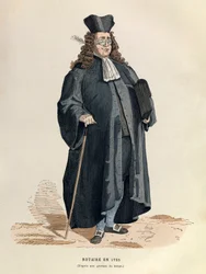 A notary at Paris in 1725 (reign of King Louis XV)
