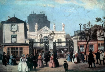 View of the Luxembourg theatre called Bobino, rue de Fleurus in Paris