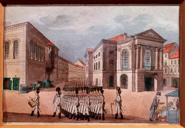 View of the Prague National Theatre at the time of the Austrian occupation. 18th century, private collection