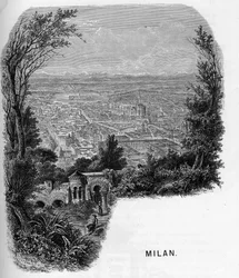 View of the City of Milan, Italy (engraving)