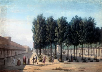 View of the Courtyard of the Paisibles at the Hospice of Bicetre