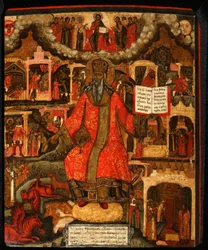 Saint Modestus, Patriarch of Jerusalem with Scenes from His Life, End of 17th Century