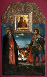 The Virgin Hodegetria of Smolensk with Saints Abraham of Smolensk and Mercurius of Smolensk, 1722